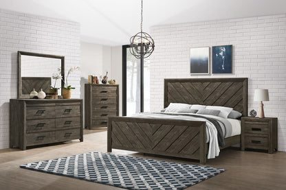 Picket House Furnishings - Ashford King Panel 3PC Bedroom Set in Mocha Grey - EL400KBZS3PC view 12