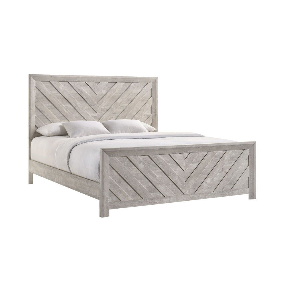 Picket House Furnishings - Ashford King Panel 3PC Bedroom Set in White - EL700KBZS3PC view 2
