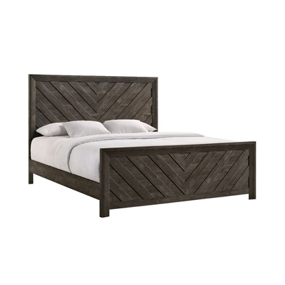 Picket House Furnishings - Ashford King Panel 5PC Bedroom Set in Mocha Grey - EL400KBZS5PC view 2