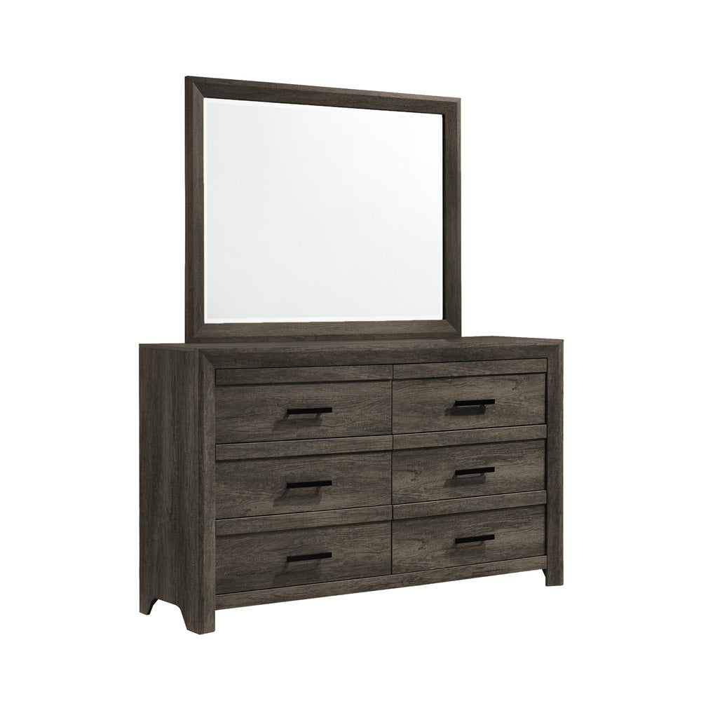 Picket House Furnishings - Ashford King Panel 5PC Bedroom Set in Mocha Grey - EL400KBZS5PC view 3