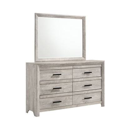 Picket House Furnishings - Ashford King Panel 5PC Bedroom Set in White - EL700KBZS5PC view 3