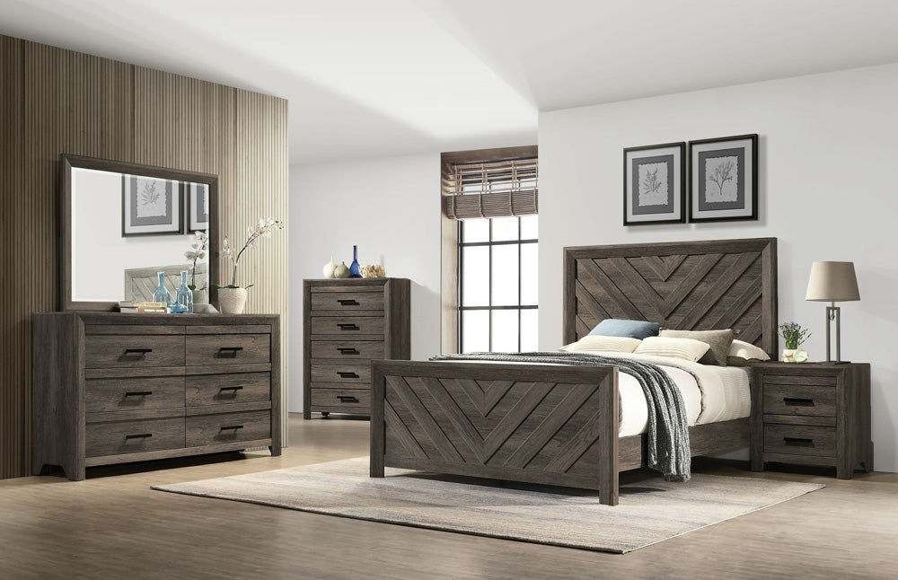 Picket House Furnishings - Ashford Queen Bed in Mocha Grey - EL400QBZS view 3