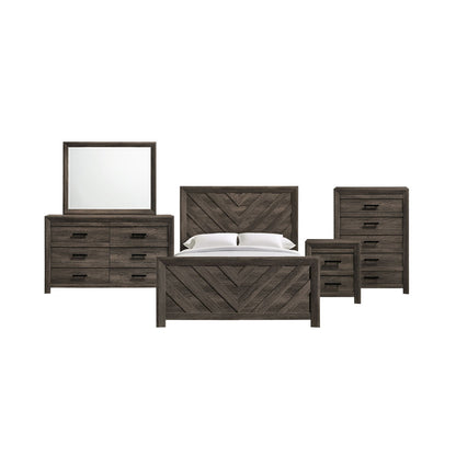 Picket House Furnishings - Ashford Queen Panel 5PC Bedroom Set in Mocha Grey - EL400QBZS5PC view 1