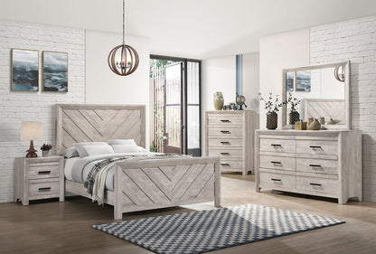 Picket House Furnishings - Ashford Queen Panel 5PC Bedroom Set in White - EL700QBZS5PC view 13