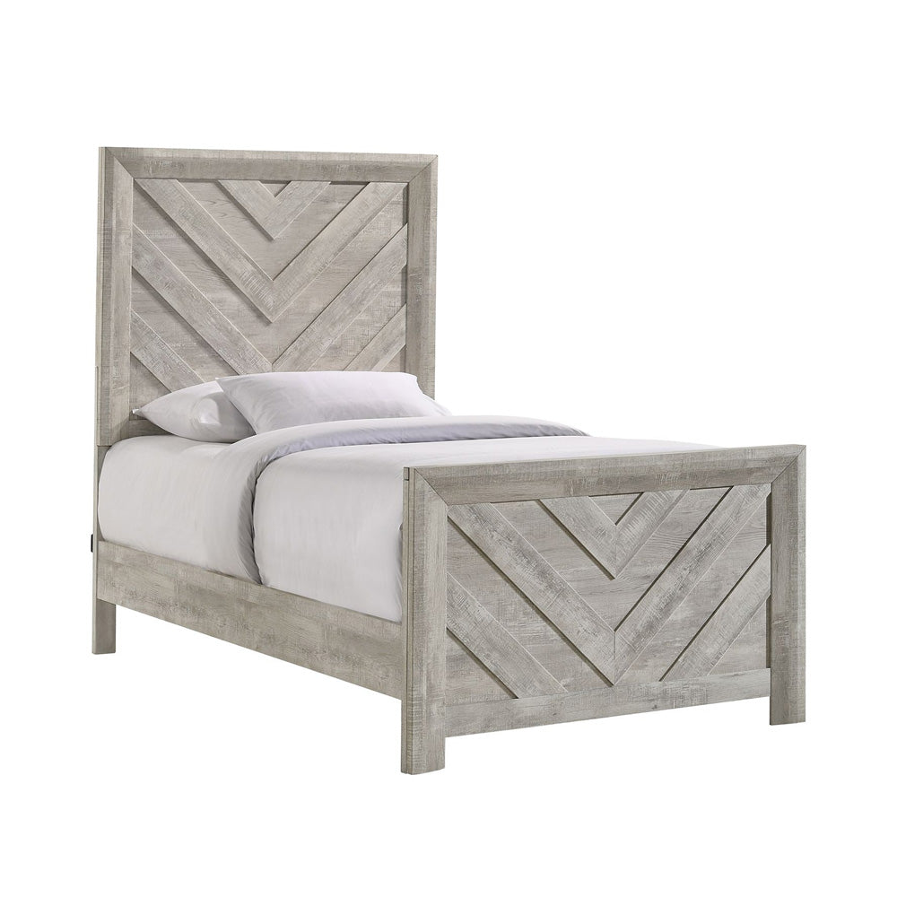 Picket House Furnishings - Ashford Twin Bed in White - EL700TBZS view 1