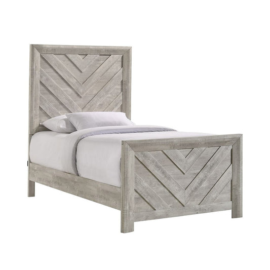 Picket House Furnishings - Ashford Twin Bed in White - EL700TBZS view 1