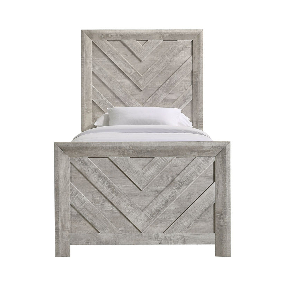 Picket House Furnishings - Ashford Twin Bed in White - EL700TBZS view 2