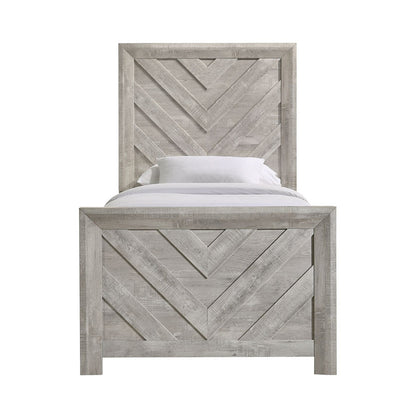 Picket House Furnishings - Ashford Twin Bed in White - EL700TBZS view 2
