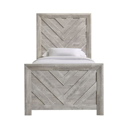 Picket House Furnishings - Ashford Twin Bed in White - EL700TBZS view 2