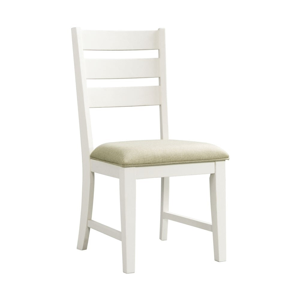 Picket House Furnishings - Barrett Ladder Back Side Chair In Natural/White (Set of 2) - DPK100SC veiw 2