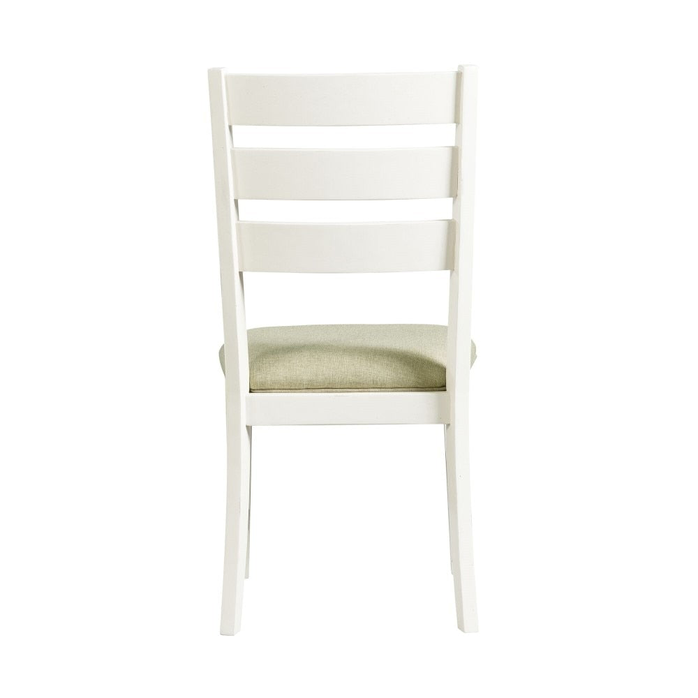 Picket House Furnishings - Barrett Ladder Back Side Chair In Natural/White (Set of 2) - DPK100SC veiw 4