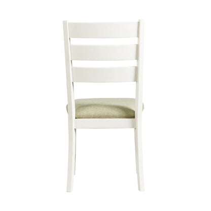 Picket House Furnishings - Barrett Ladder Back Side Chair In Natural/White (Set of 2) - DPK100SC veiw 4