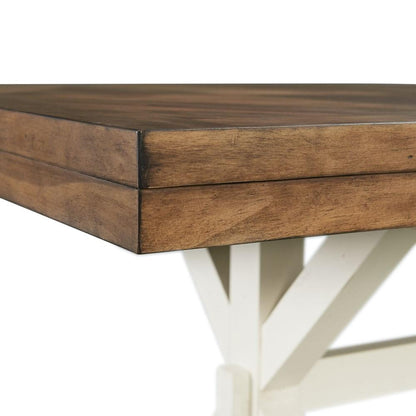 Picket House Furnishings - Barrett Rectangle Standard Height Dining Table In Natural/White - DPK100RKDTB veiw 6