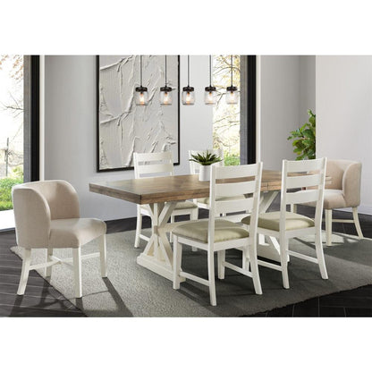 Picket House Furnishings - Barrett Rectangle Standard Height Dining Table In Natural/White - DPK100RKDTB veiw 7