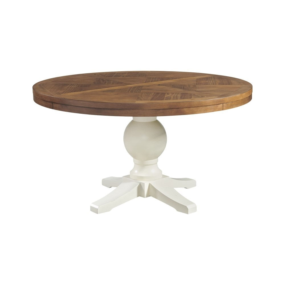 Picket House Furnishings - Barrett Round 6PC Dining Set-Table, Four Side Chairs, and Bench - DPK100RD6PC veiw 2