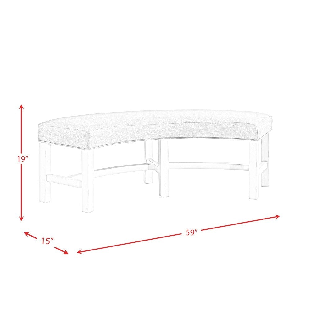 Picket House Furnishings - Barrett Round Bench - DPK100RDBN veiw 6