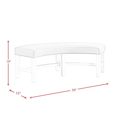 Picket House Furnishings - Barrett Round Bench - DPK100RDBN veiw 6