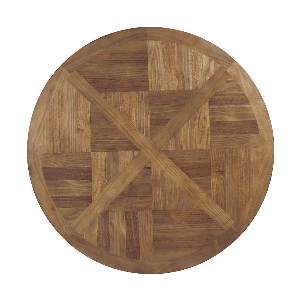 Picket House Furnishings - Barrett Round Standard Height Dining Table In Natural/White - DPK100RDTB veiw 3