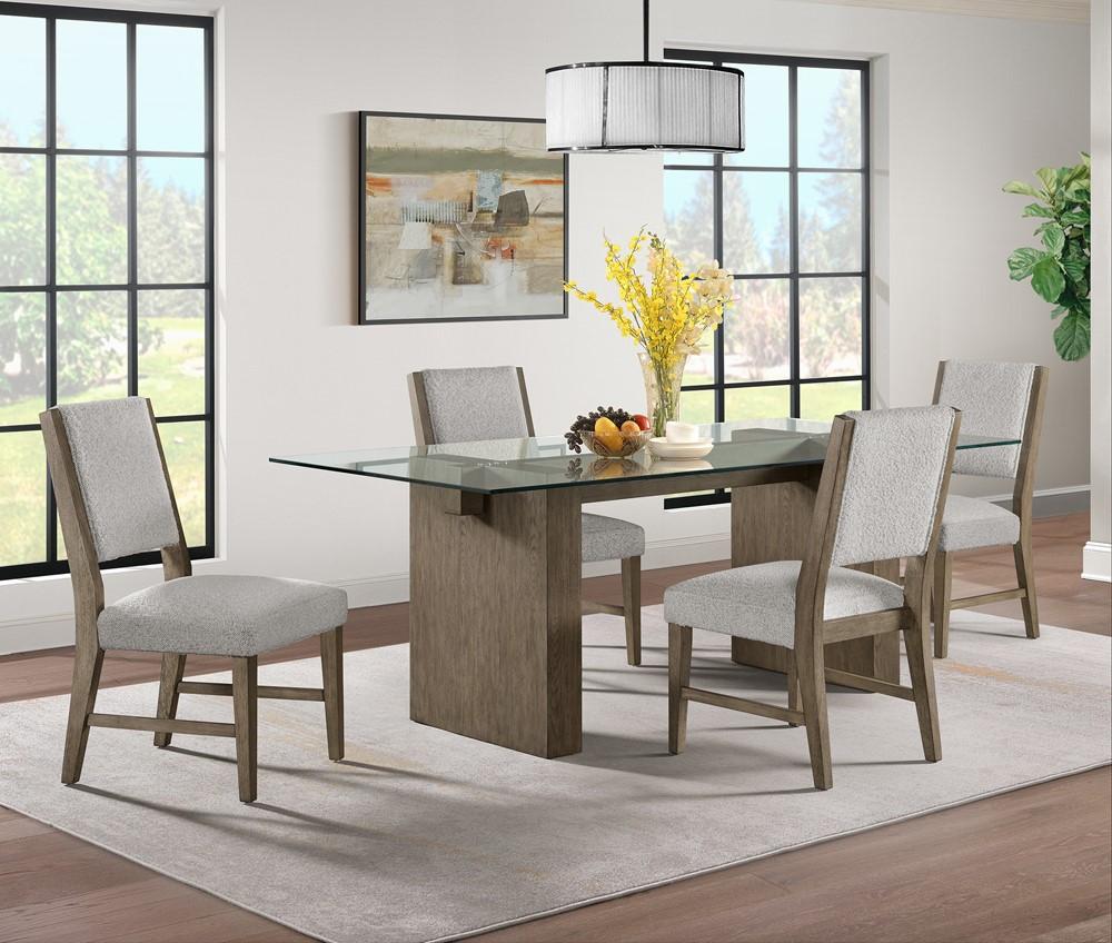 Picket House Furnishings -  Bassett 5PC Standard Height Dining Set in Oak-Table and Four Chairs - D-10560-5-DT-5PC veiw 4