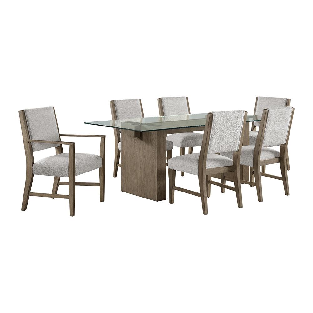 Picket House Furnishings -  Bassett 7PC Standard Height Dining Set in Oak-Table, Four Chairs and Two Arm Chairs - D-10560-5-DTAC-7PC veiw 1