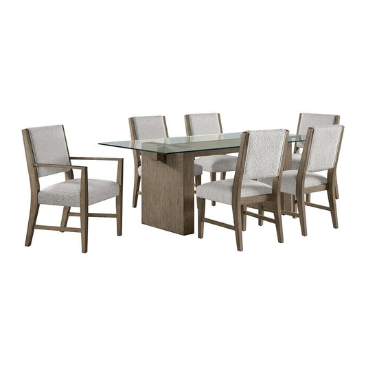 Picket House Furnishings -  Bassett 7PC Standard Height Dining Set in Oak-Table, Four Chairs and Two Arm Chairs - D-10560-5-DTAC-7PC veiw 1