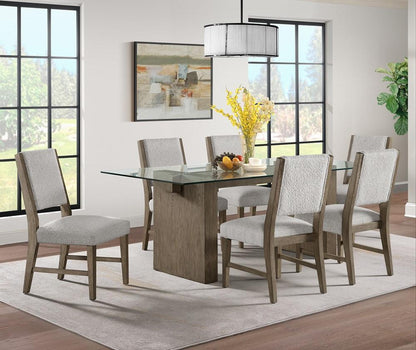Picket House Furnishings -  Bassett 7PC Standard Height Dining Set in Oak-Table and Six Chairs - D-10560-5-DT-7PC veiw 4