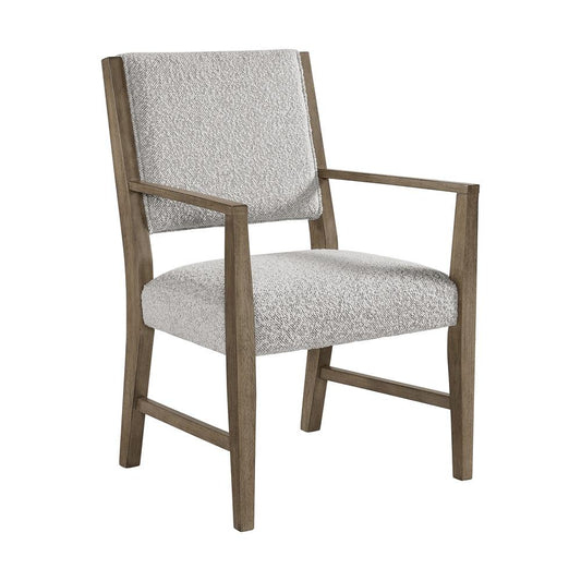 Picket House Furnishings -  Bassett Dining Arm Chair with Light Grey Boucle Fabric in Oak (2 Per Carton) - D-10560-5-AC veiw 1