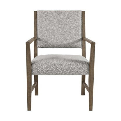 Picket House Furnishings -  Bassett Dining Arm Chair with Light Grey Boucle Fabric in Oak (2 Per Carton) - D-10560-5-AC veiw 2