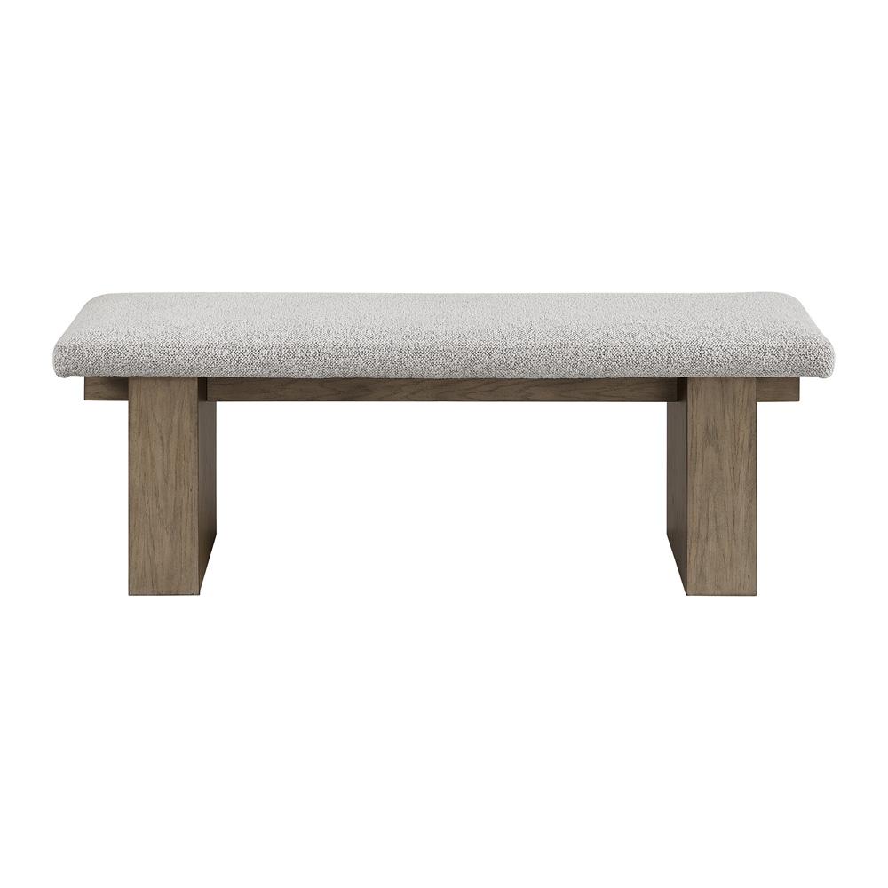 Picket House Furnishings -  Bassett Dining Bench with Light Grey Boucle Fabric in Oak - D-10560-5-BN veiw 2