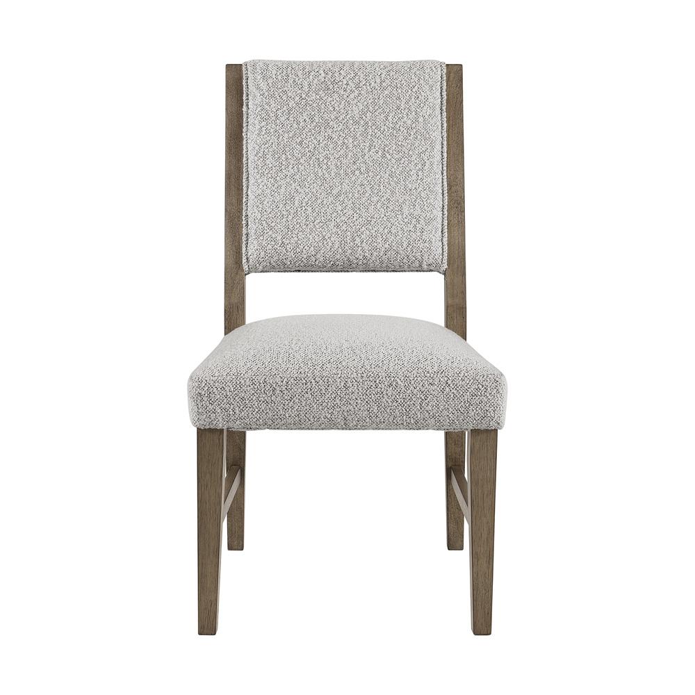 Picket House Furnishings -  Bassett Dining Side Chair with Light Grey Boucle Fabric in Oak (2 Per Carton) - D-10560-5-SC veiw 2