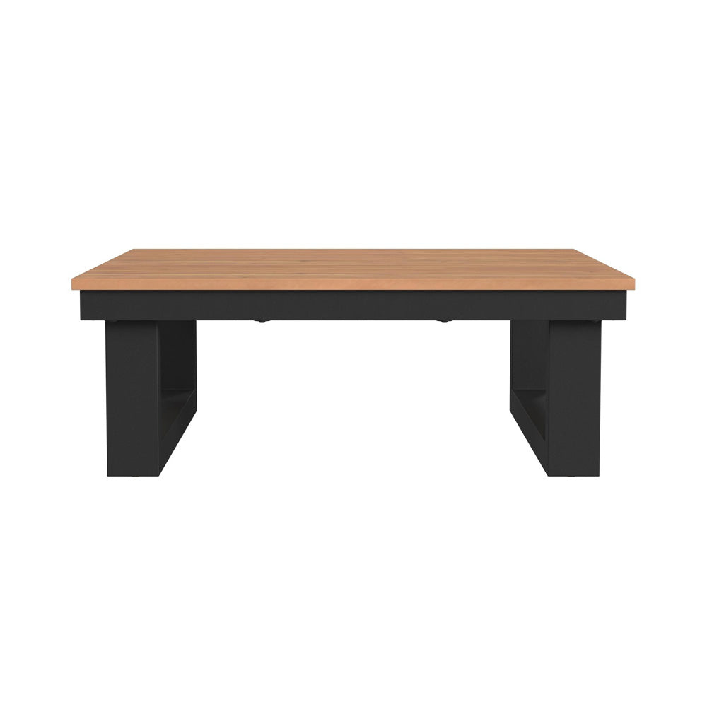 Picket House Furnishings - Beachside Coffee Table with Natural Top in Black - O-188820-8-CT view 2