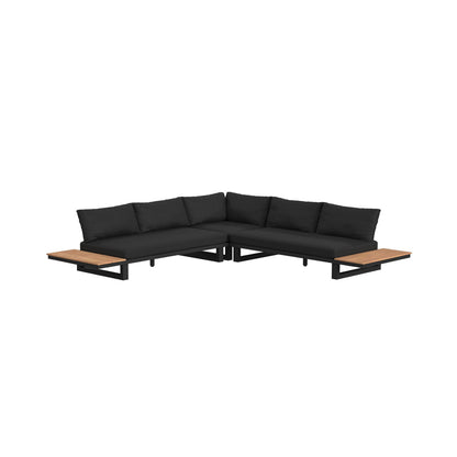 Picket House Furnishings - Beachside Three Piece Outdoor Living Set with Dark Grey Olefin in Black - O-188820-8-OLS view 1