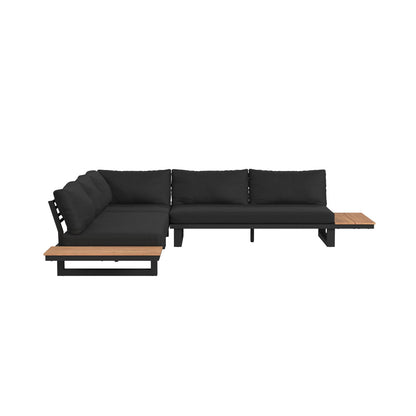 Picket House Furnishings - Beachside Three Piece Outdoor Living Set with Dark Grey Olefin in Black - O-188820-8-OLS view 2