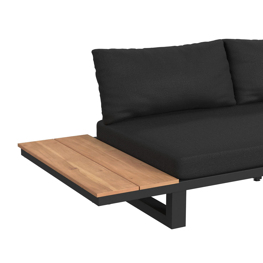 Picket House Furnishings - Beachside Three Piece Outdoor Living Set with Dark Grey Olefin in Black - O-188820-8-OLS view 4