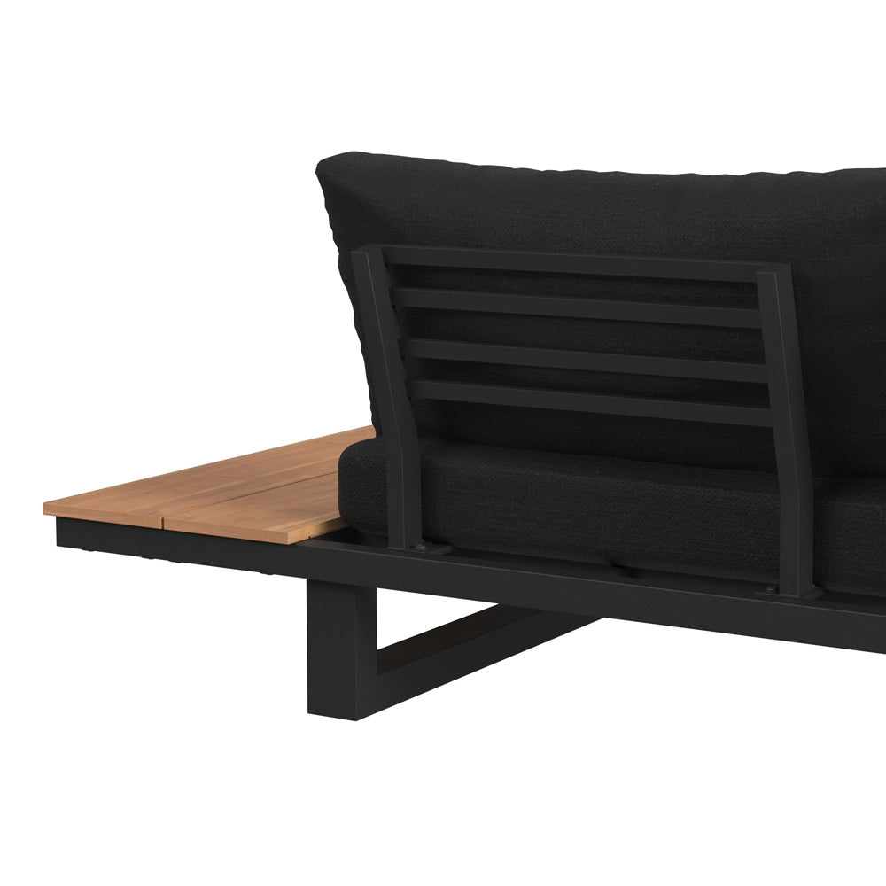 Picket House Furnishings - Beachside Three Piece Outdoor Living Set with Dark Grey Olefin in Black - O-188820-8-OLS view 5