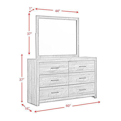 Picket House Furnishings - Beckett 6-Drawer Dresser and Mirror Set - BY500DRMR veiw 9