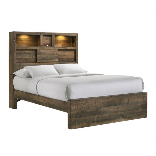 Picket House Furnishings - Beckett Full Bookcase Panel 3PC Bedroom Set with Bluetooth - BY520FB3PC veiw 2