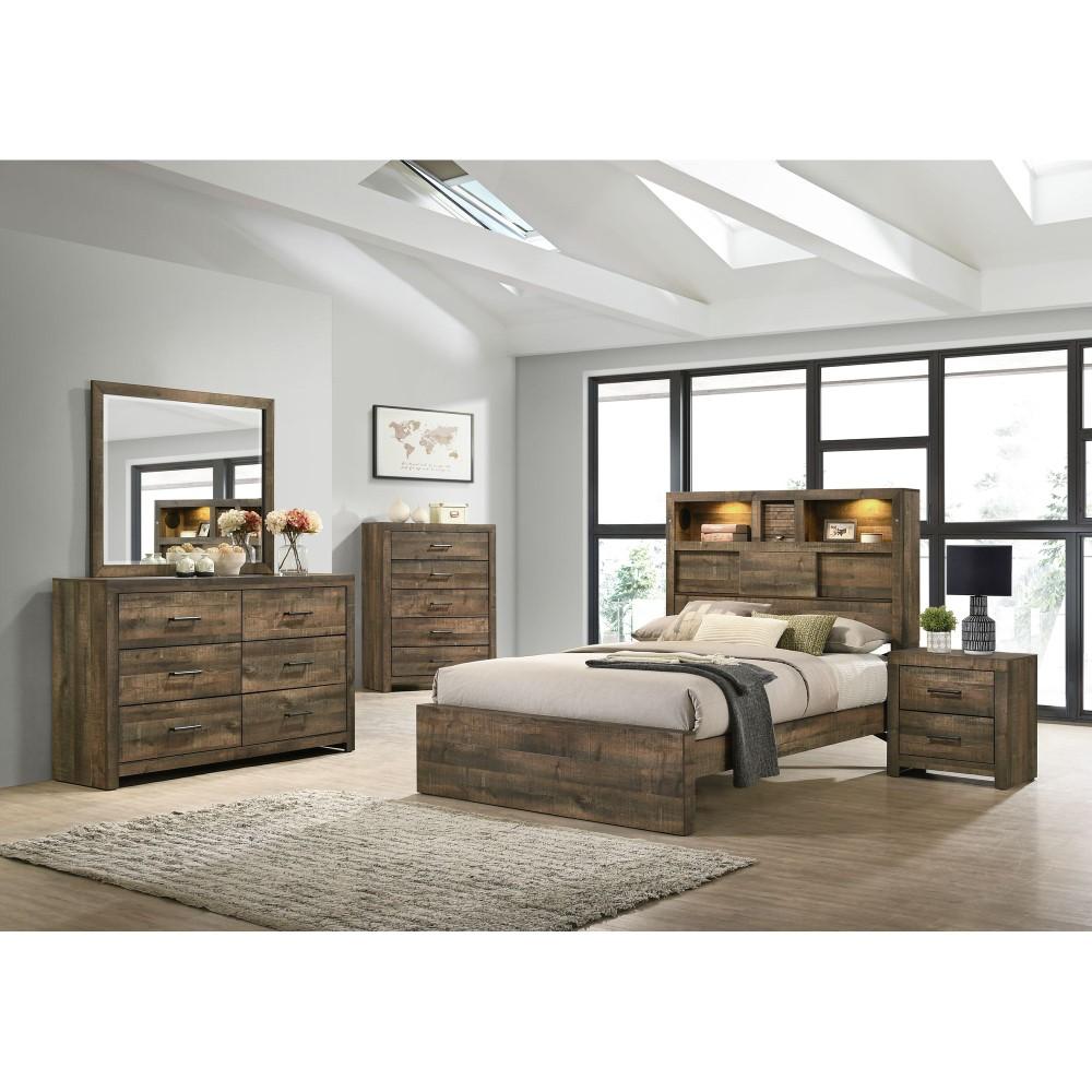 Picket House Furnishings - Beckett Full Bookcase Panel 3PC Bedroom Set with Bluetooth - BY520FB3PC veiw 7