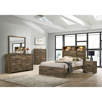 Picket House Furnishings - Beckett Full Bookcase Panel 5PC Bedroom Set with Bluetooth - BY520FB5PC veiw 6