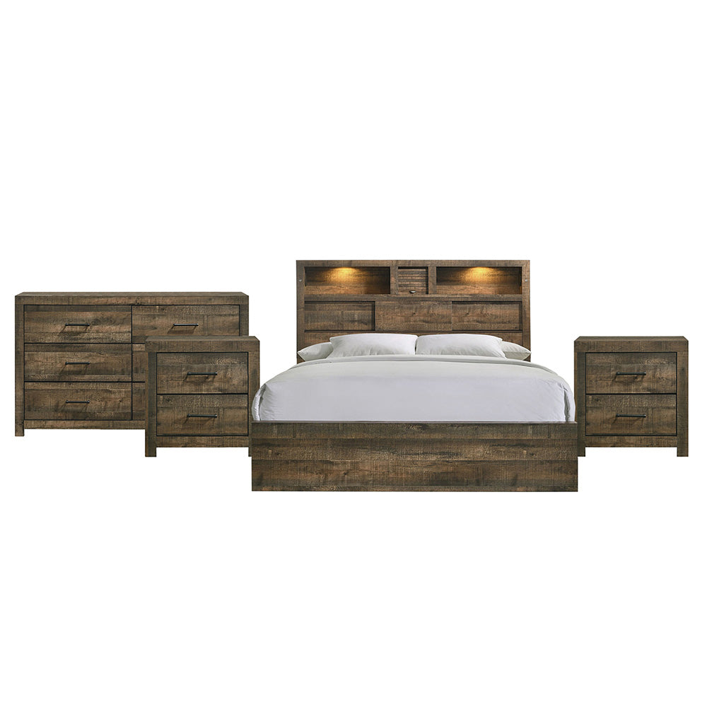 Picket House Furnishings - Beckett King Bookcase 4PC Bedroom Set - BY520KBNSDR view 1
