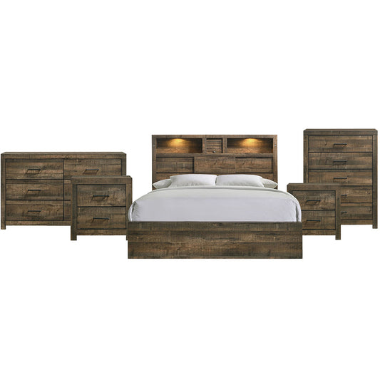 Picket House Furnishings - Beckett King Bookcase 5PC Bedroom Set - BY520KBNSDRC view 1