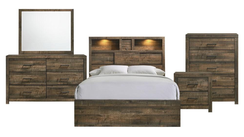 Picket House Furnishings - Beckett King Bookcase Panel 5PC Bedroom Set with Bluetooth - BY520KB5PC veiw 1