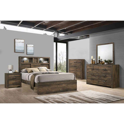 Picket House Furnishings - Beckett King Bookcase Panel 6PC Bedroom Set with Bluetooth - BY520KB6PC veiw 3