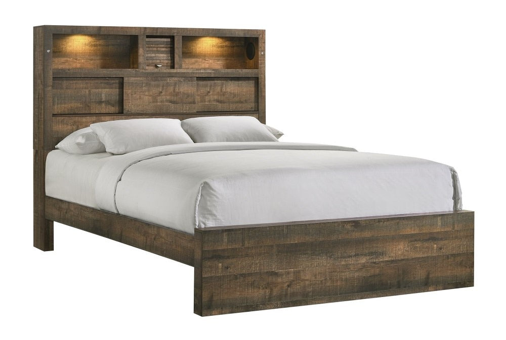 Picket House Furnishings - Beckett King Bookcase Panel Bed with Bluetooth - BY520KB veiw 1