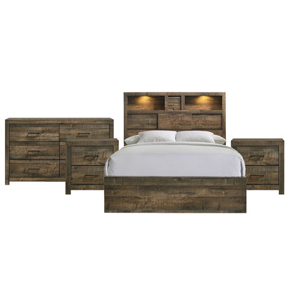 Picket House Furnishings - Beckett Queen Bookcase 4PC Bedroom Set - BY520QBNSDR view 1