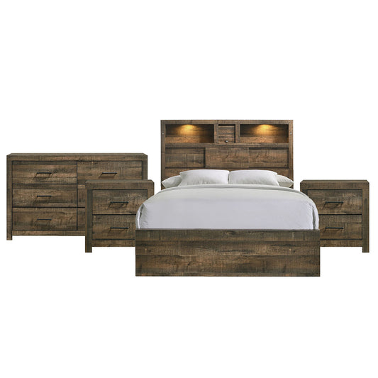 Picket House Furnishings - Beckett Queen Bookcase 4PC Bedroom Set - BY520QBNSDR view 1