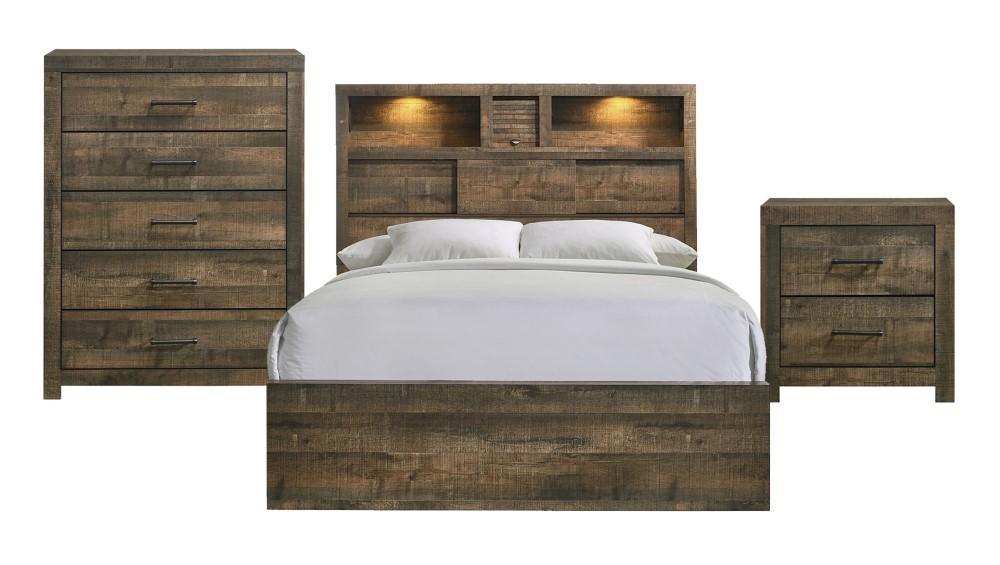 Picket House Furnishings - Beckett Queen Bookcase Panel 3PC Bedroom Set with Bluetooth - BY520QB3PC veiw 1