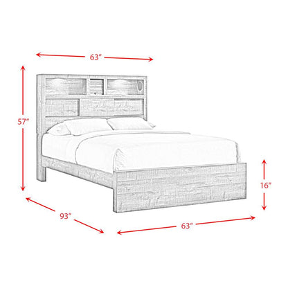 Picket House Furnishings - Beckett Queen Bookcase Panel 4PC Bedroom Set with Bluetooth - BY520QB4PC veiw 8