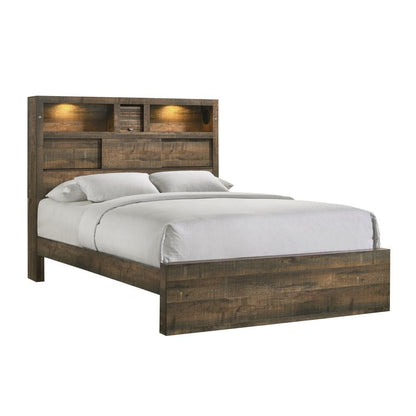 Picket House Furnishings - Beckett Queen Bookcase Panel 5PC Bedroom Set with Bluetooth - BY520QB5PC veiw 2