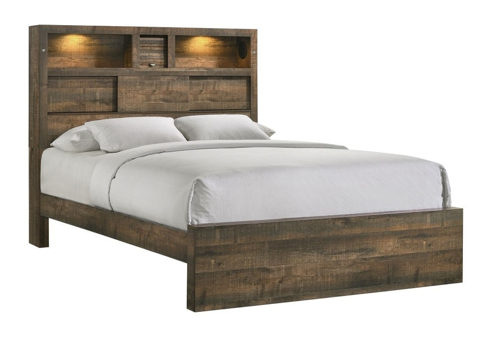Picket House Furnishings - Beckett Queen Bookcase Panel Bed with Bluetooth - BY520QB veiw 1
